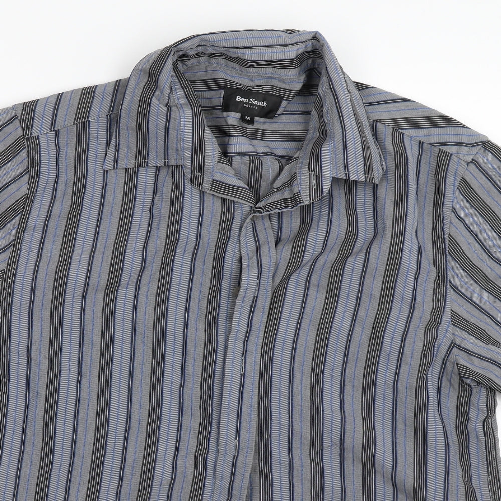 Ben Smith Mens Grey    Button-Up Size M