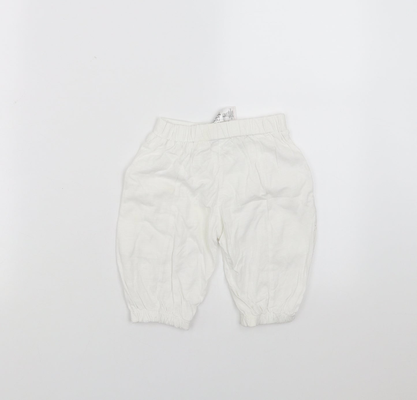 NEXT Girls White    Trousers Size 9-12 Months  - crochet detail