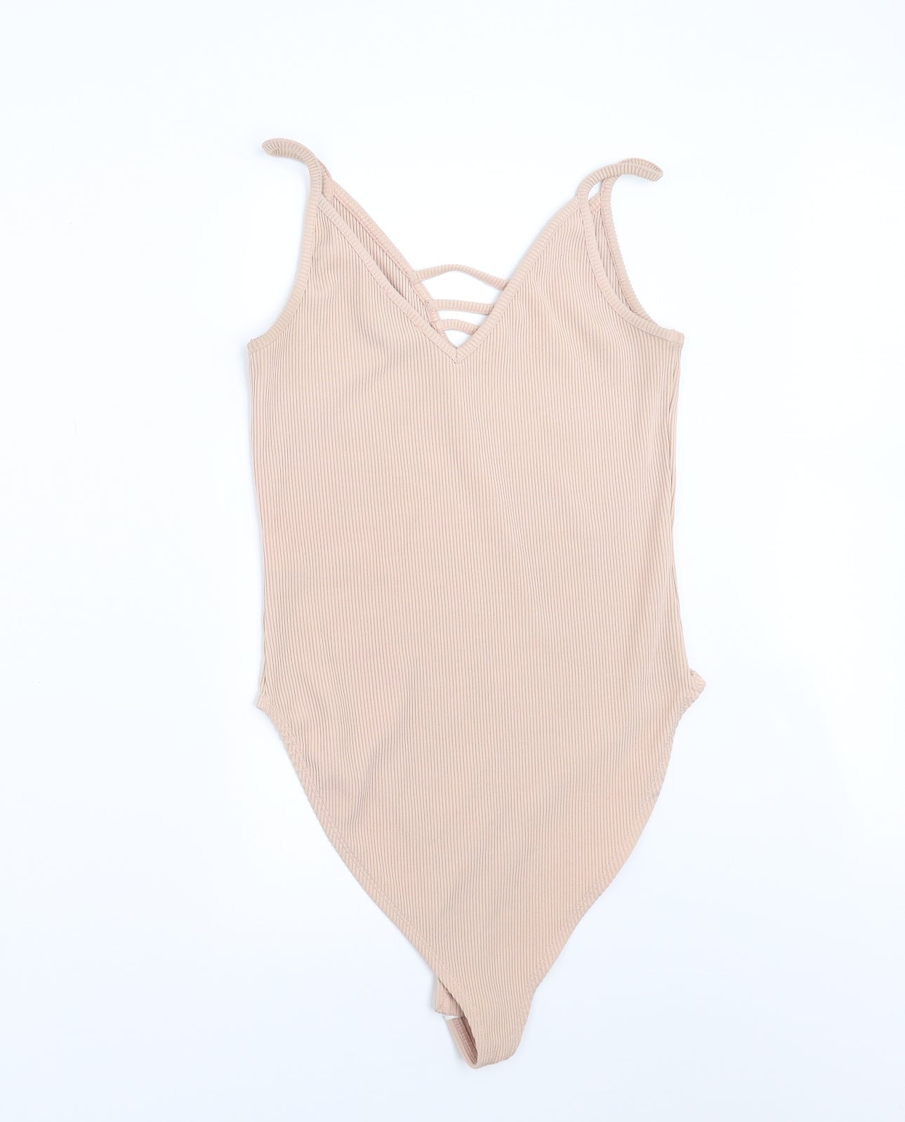 New Look Womens Beige   Bodysuit One-Piece Size 12