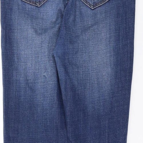 Topshop Womens Blue  Denim Skinny Jeans Size 30 in L26 in - Distressed