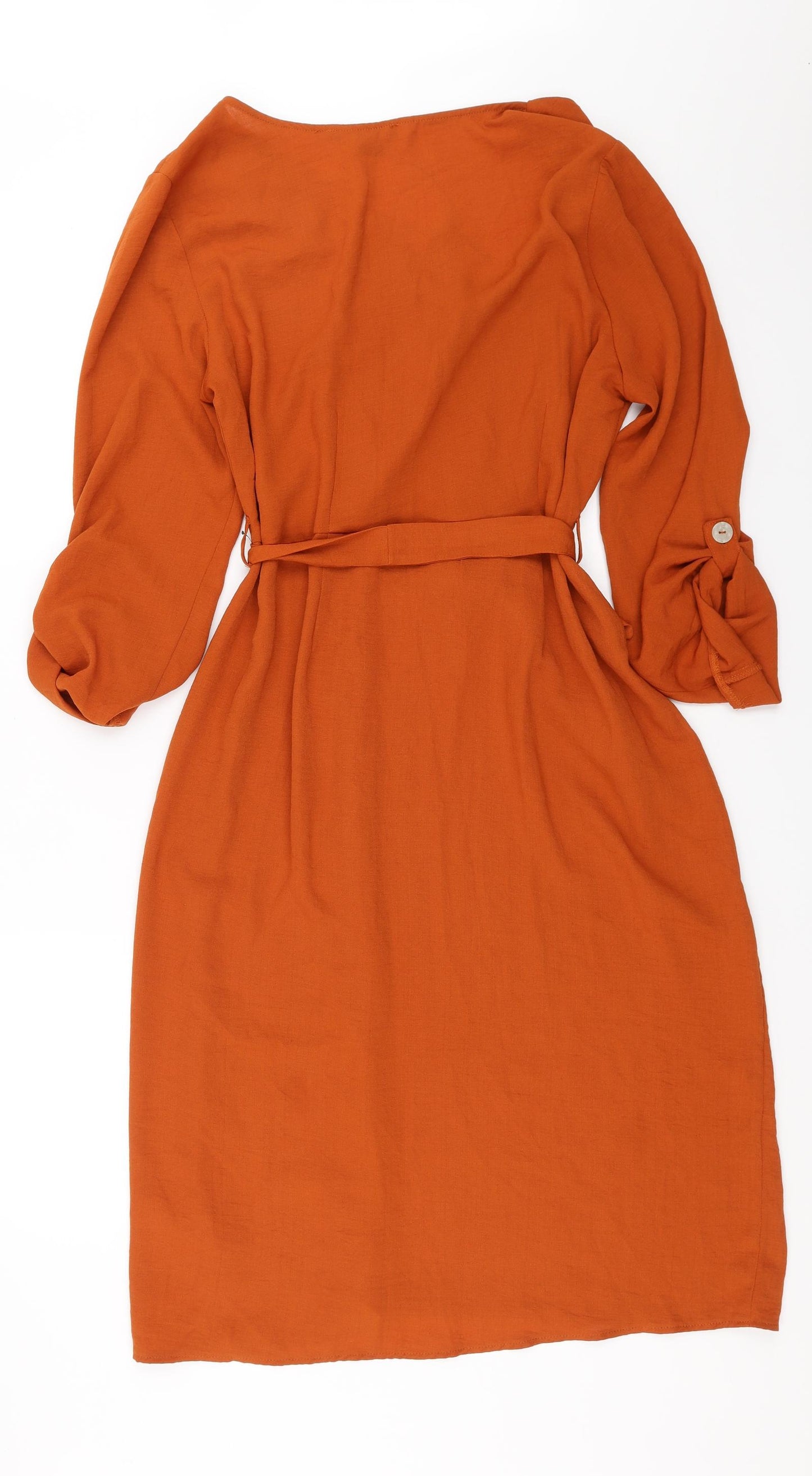 Primark Womens Orange   Shirt Dress  Size 16