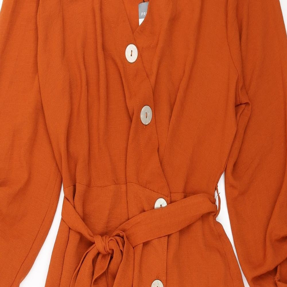 Primark Womens Orange   Shirt Dress  Size 16