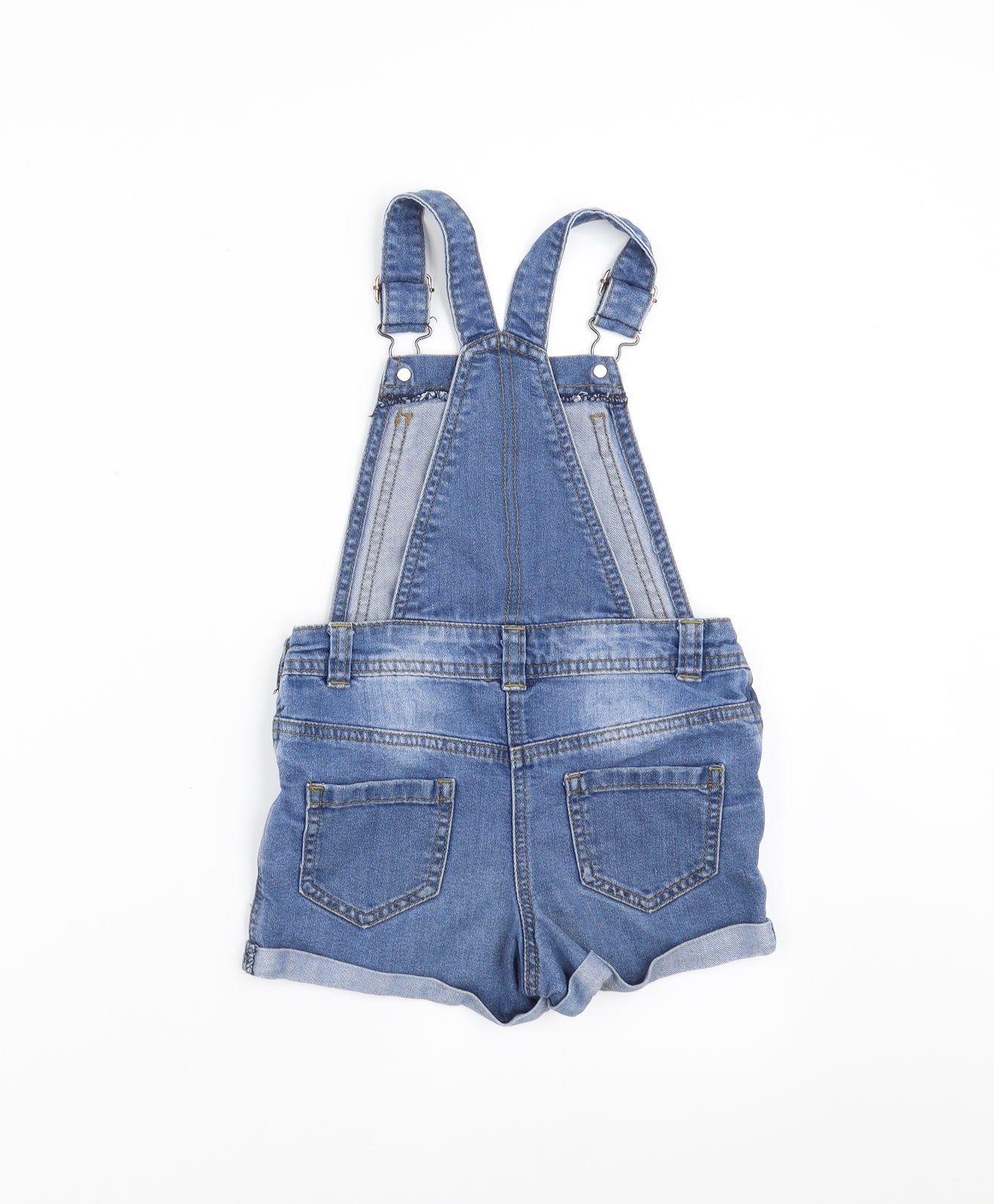Sainsburys Girls Blue  Denim Dungaree One-Piece Size 6 Years