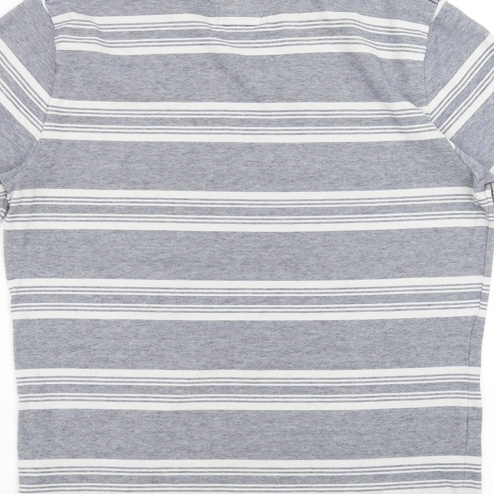 Abercrombie & Fitch Mens Blue Striped   T-Shirt Size M