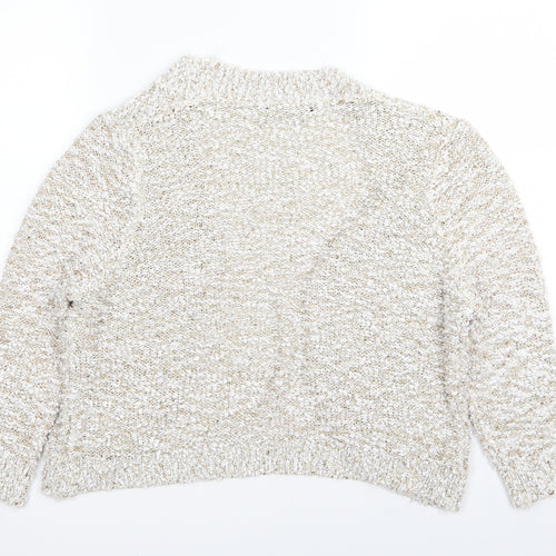 DAVID EMANUEL Womens Beige   Cardigan Jumper Size M
