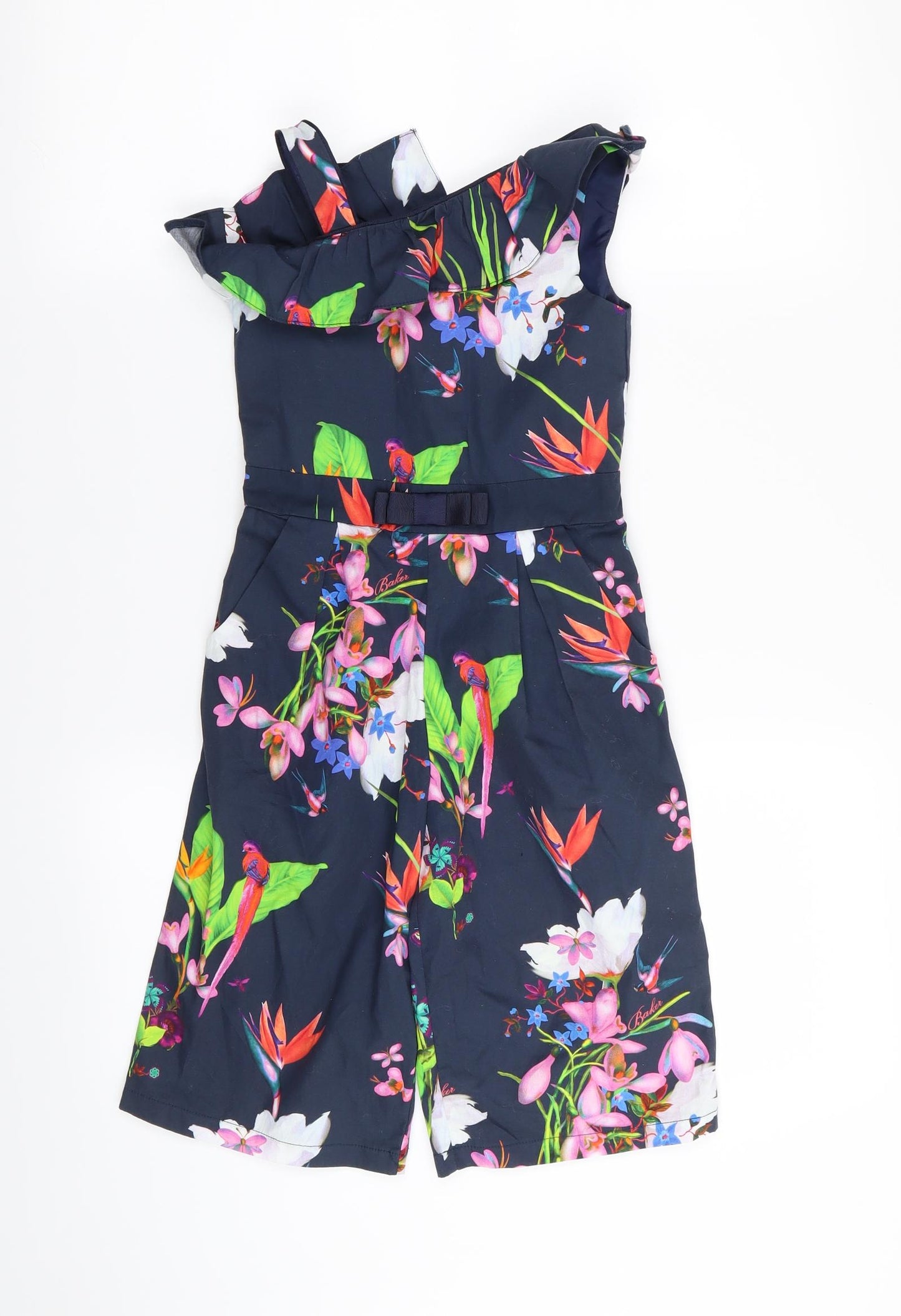 Ted Baker Girls Blue Floral  Jumpsuit One-Piece Size 5 Years