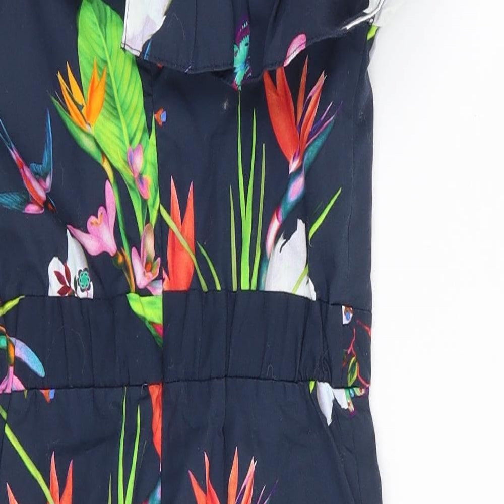 Ted Baker Girls Blue Floral  Jumpsuit One-Piece Size 5 Years