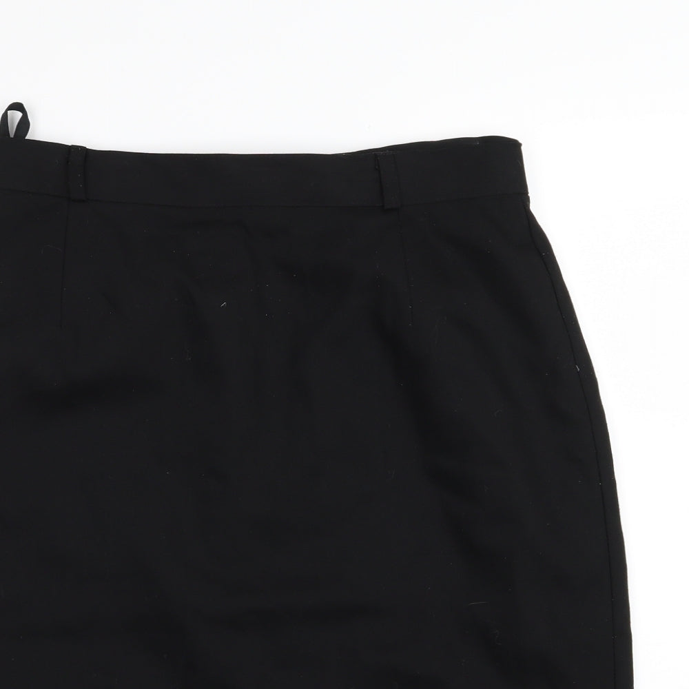M&S Womens Black   A-Line Skirt Size 14