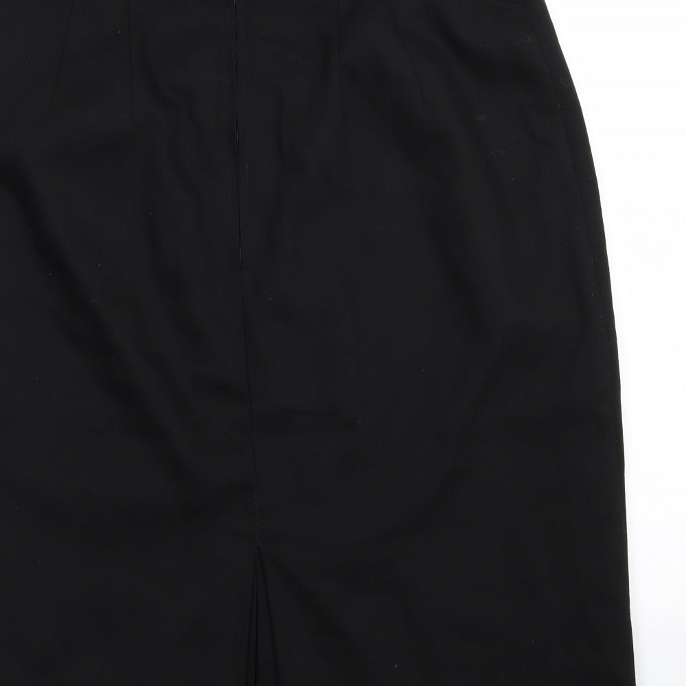 M&S Womens Black   A-Line Skirt Size 14