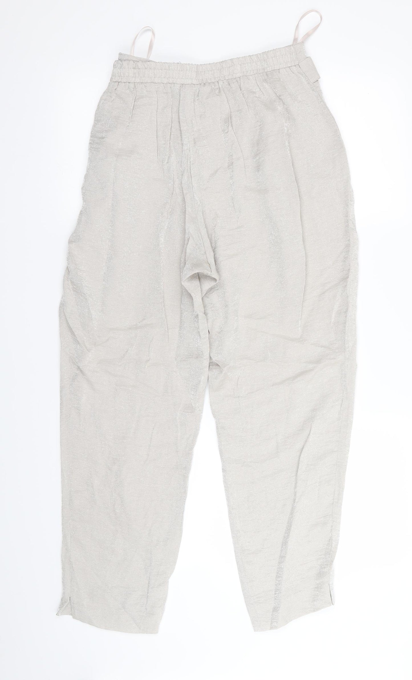 River Island Womens Silver   Trousers  Size 14 L26 in