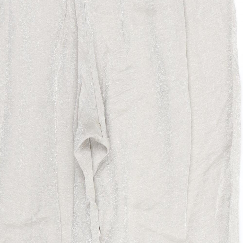 River Island Womens Silver   Trousers  Size 14 L26 in