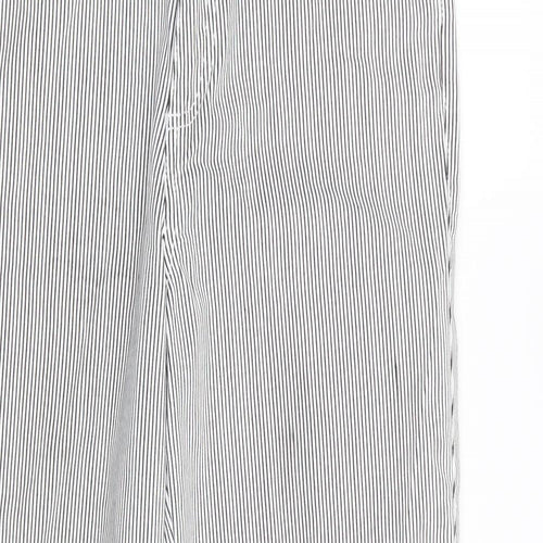 F&F Womens White Striped  Trousers  Size 10 L26 in
