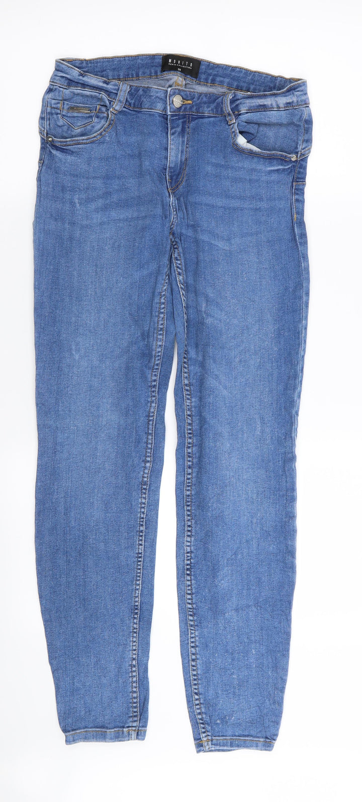 MOHITO Womens Blue   Skinny Jeans Size 10 L29 in