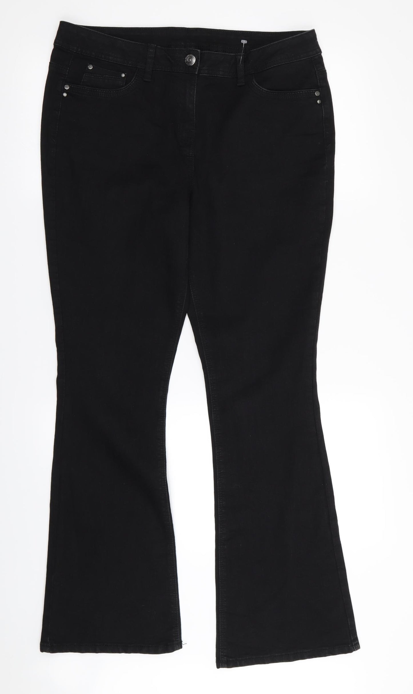 Asda George Womens Black   Bootcut Jeans Size 14 L30 in