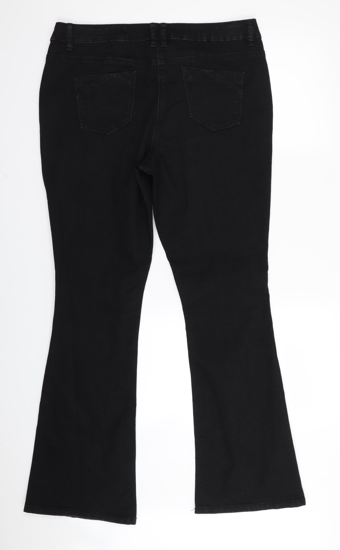 Asda George Womens Black   Bootcut Jeans Size 14 L30 in