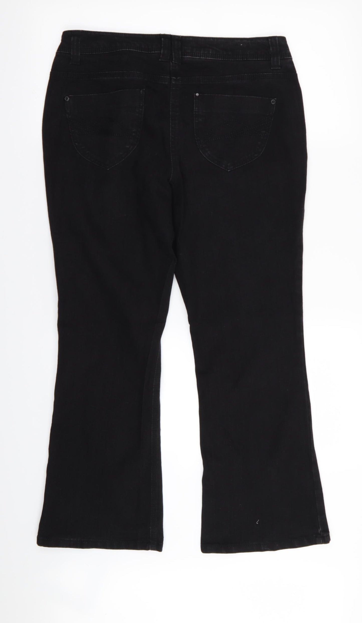 BHS Womens Black   Bootcut Jeans Size 14 L26 in