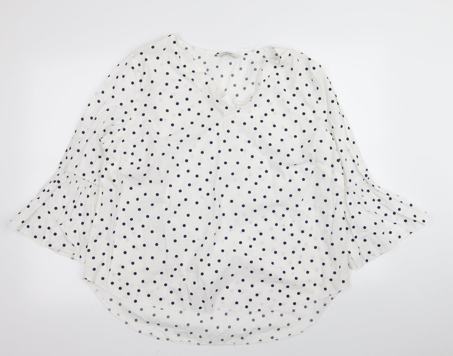 Asda George Womens White Polka Dot  Basic Blouse Size 20