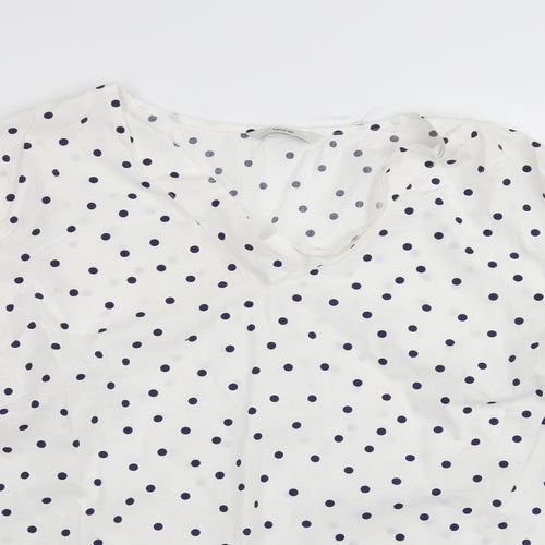 Asda George Womens White Polka Dot  Basic Blouse Size 20