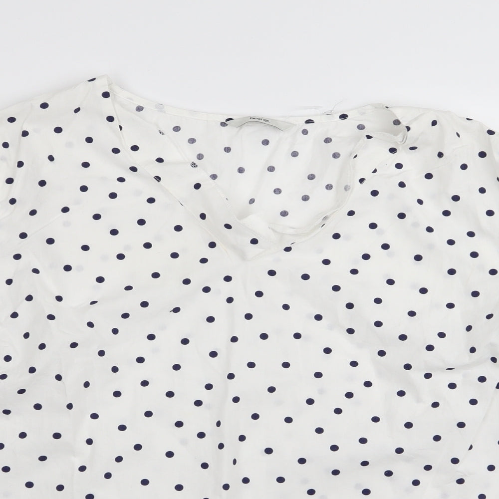 Asda George Womens White Polka Dot  Basic Blouse Size 20