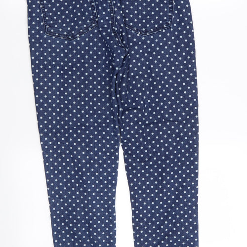 stardivarious Womens Blue Polka Dot  Skinny Jeans Size 10 L28 in
