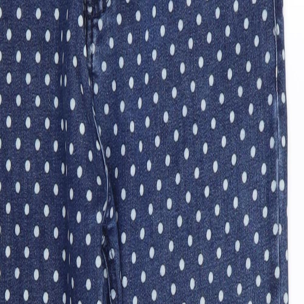stardivarious Womens Blue Polka Dot  Skinny Jeans Size 10 L28 in