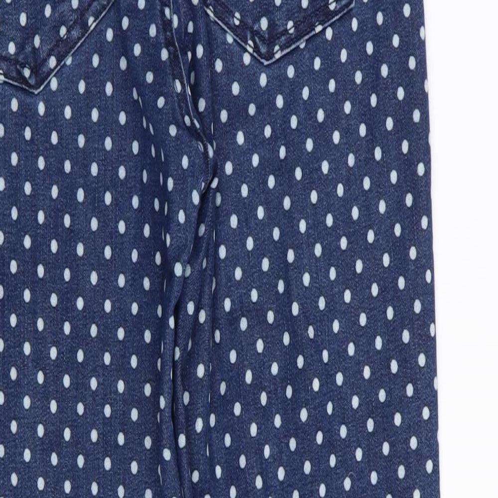 stardivarious Womens Blue Polka Dot  Skinny Jeans Size 10 L28 in