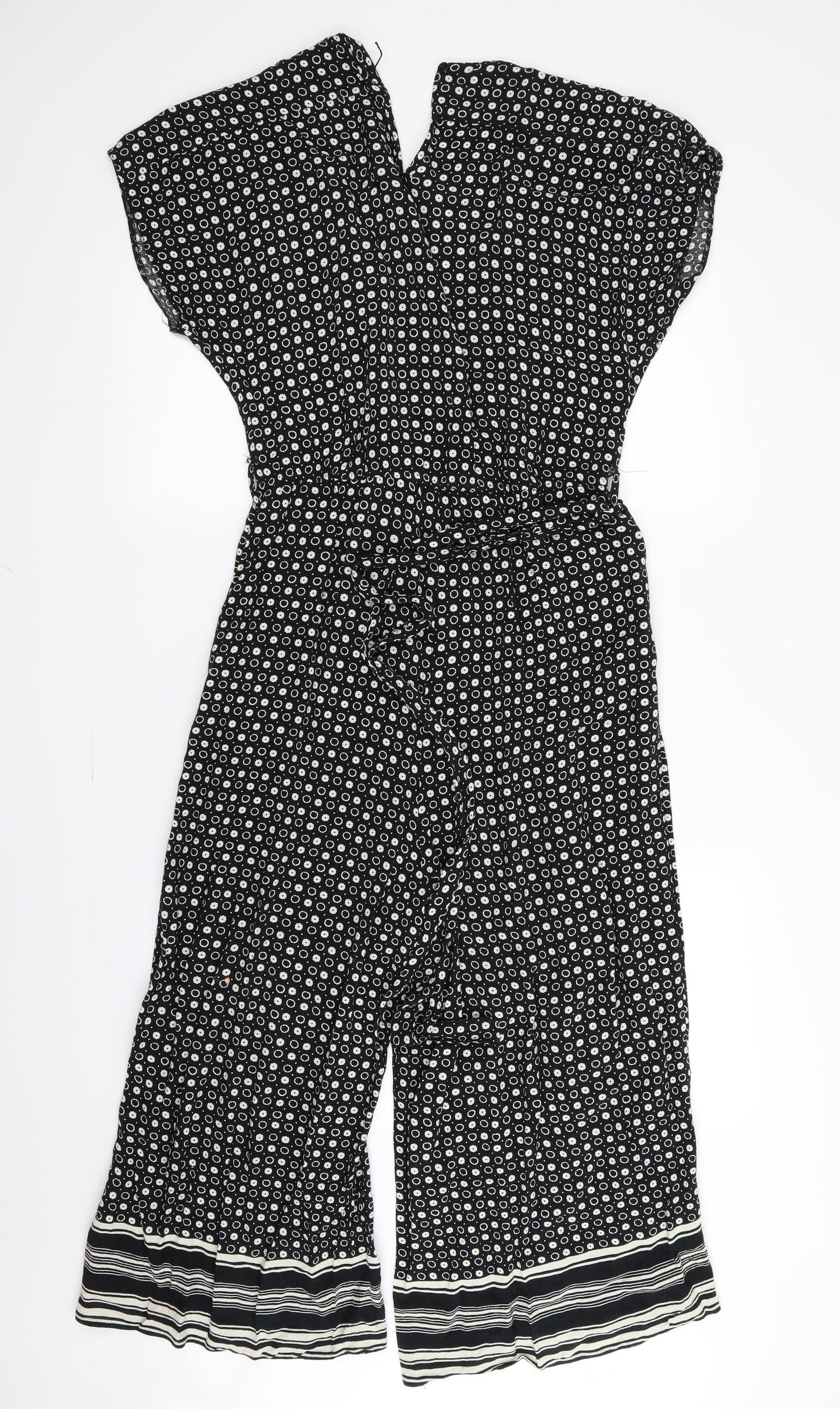 New Look Womens Black Geometric  Jumpsuit One-Piece Size 12