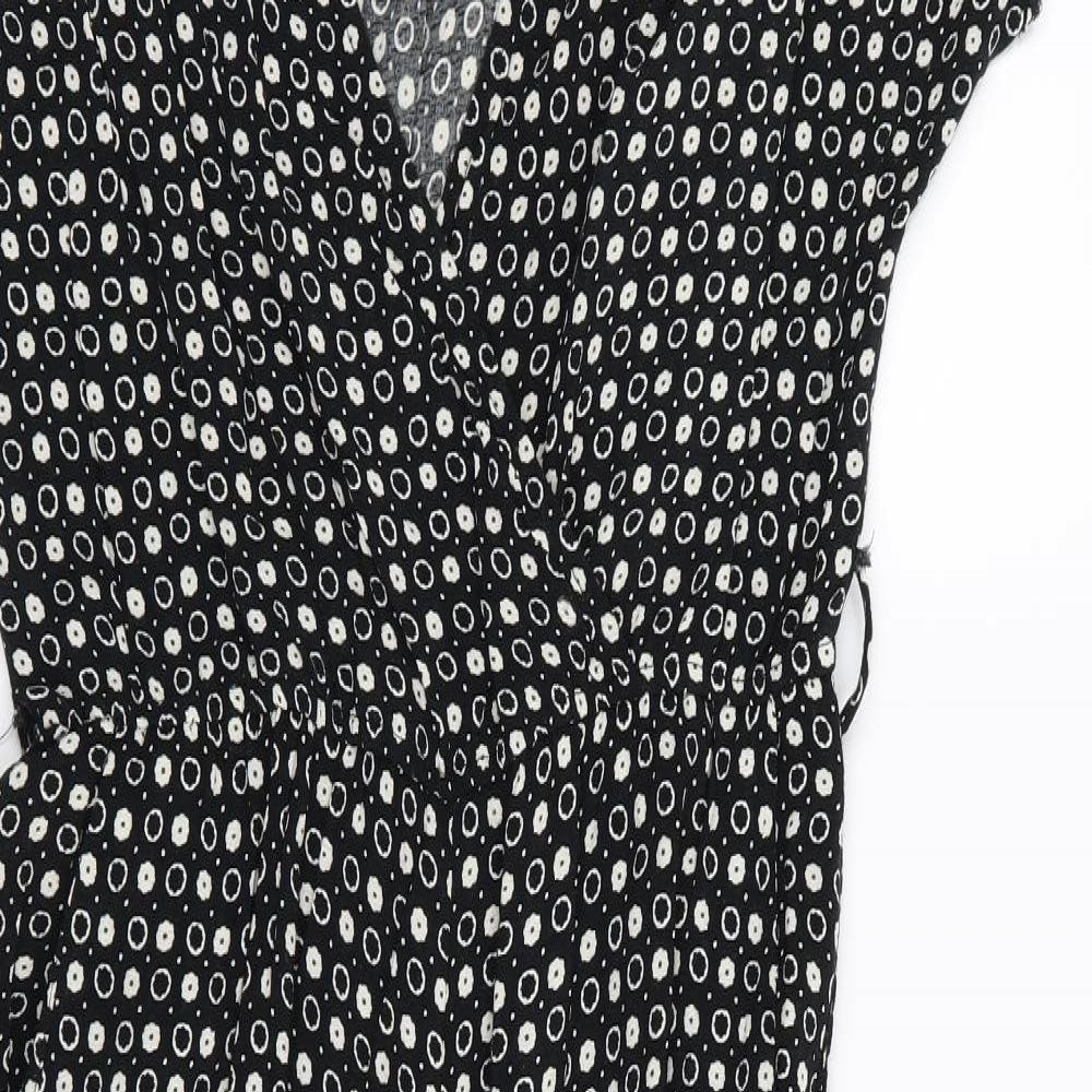 New Look Womens Black Geometric  Jumpsuit One-Piece Size 12