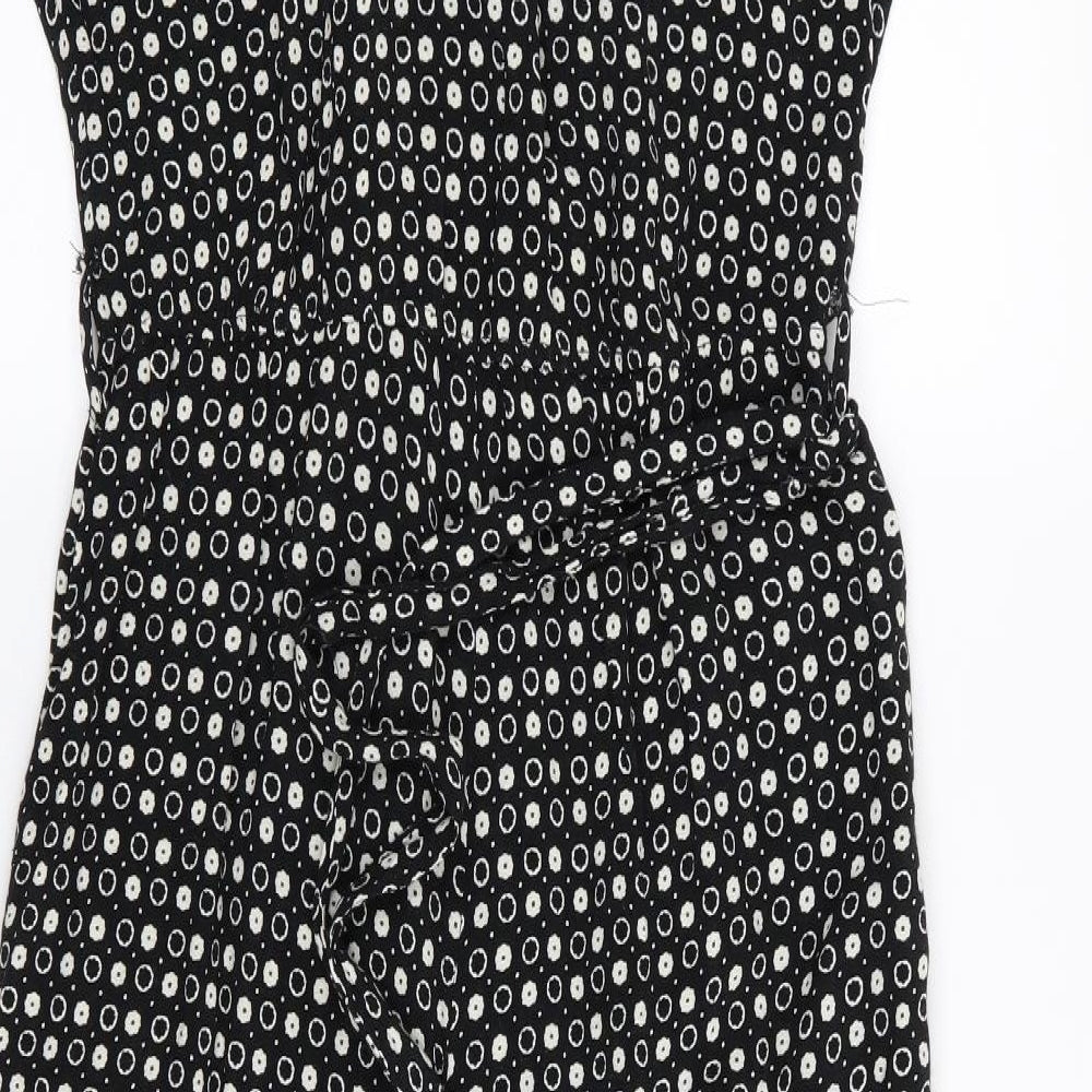 New Look Womens Black Geometric  Jumpsuit One-Piece Size 12