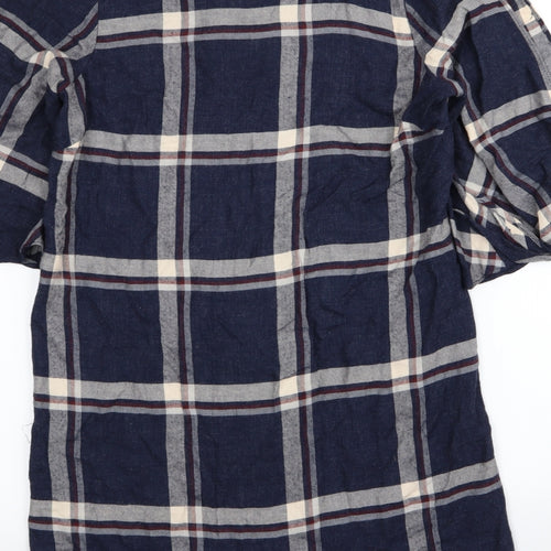 New Look Womens Blue Check  Fit & Flare  Size 10