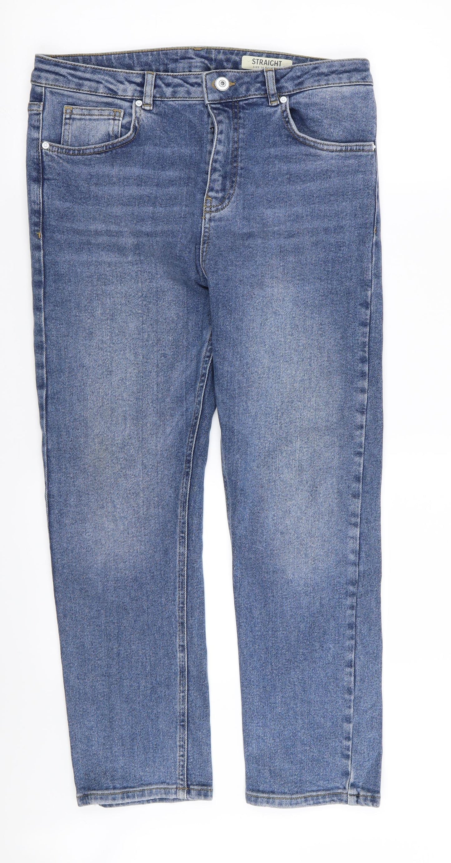 M&S Womens Blue   Skinny Jeans Size 14 L25 in