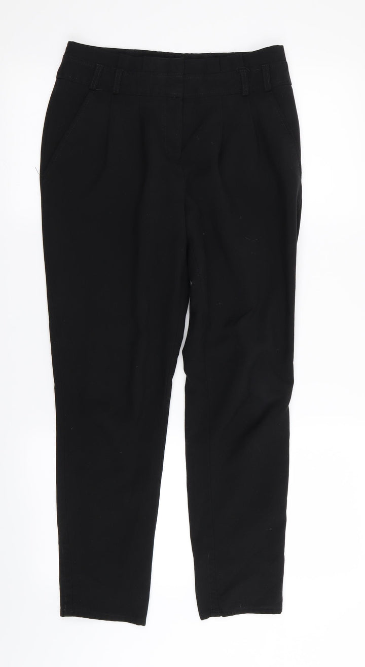Red Herring Womens Black Trousers Size 8 L26 in