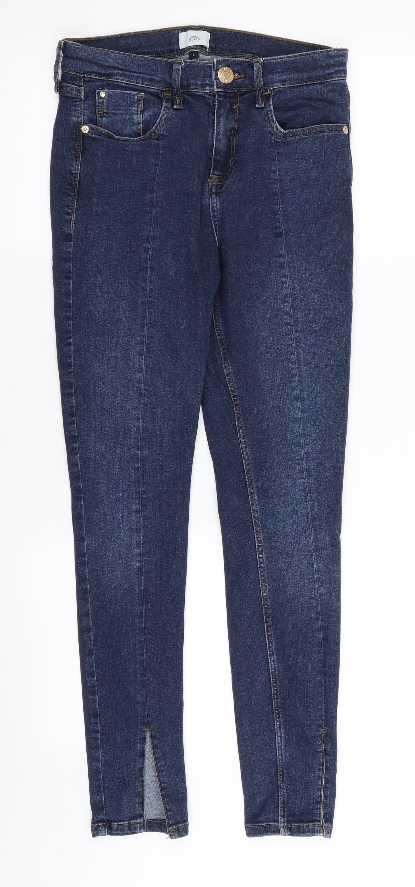 River Island Womens Blue   Skinny Jeans Size 8 L28 in
