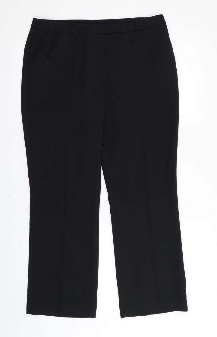 TU Womens Black Trousers Size 12 L28 in