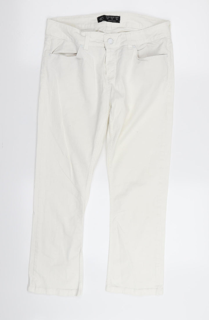 Zara Womens White Skinny Jeans Size 10 L24 in