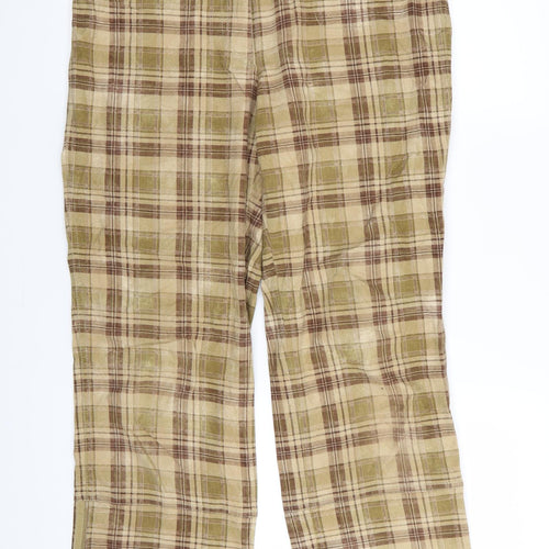 Taifun Womens Beige Check  Trousers  Size 30 in L26 in