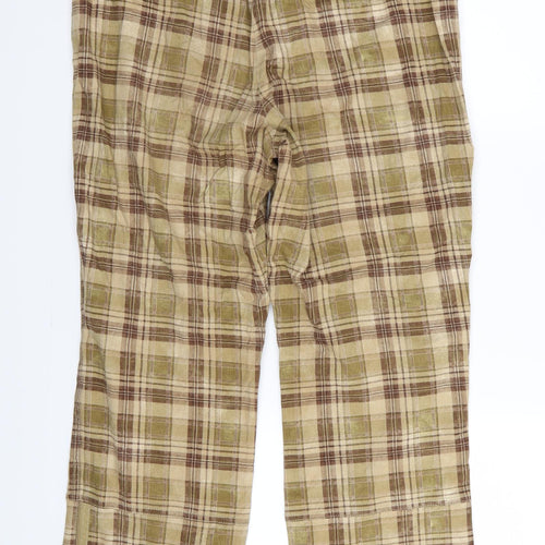 Taifun Womens Beige Check  Trousers  Size 30 in L26 in