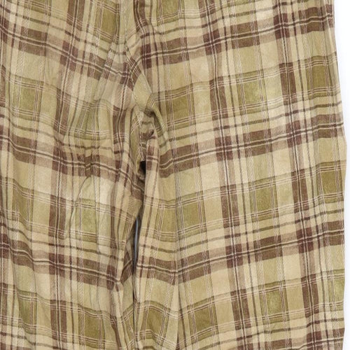 Taifun Womens Beige Check  Trousers  Size 30 in L26 in