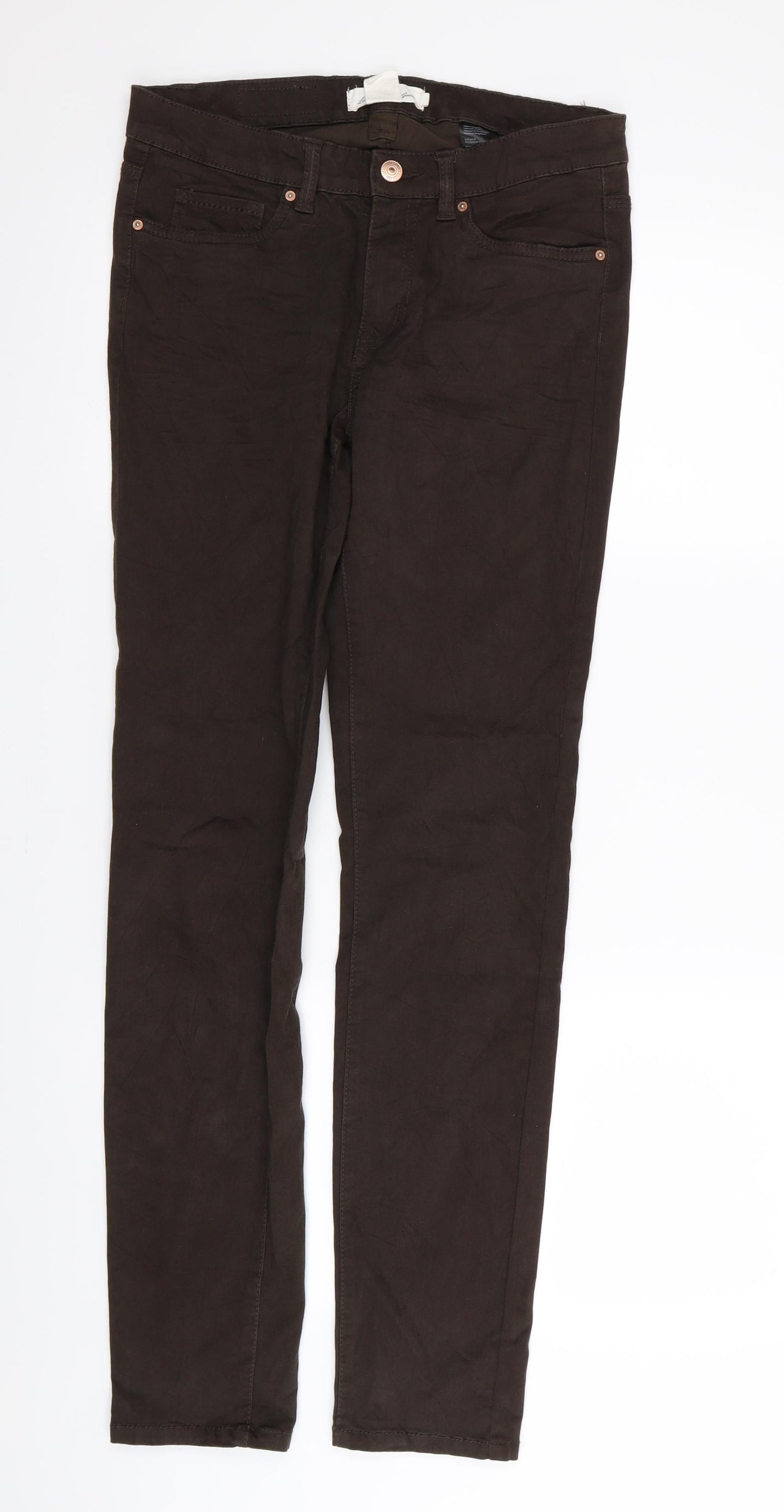 H&M Womens Brown   Skinny Jeans Size 10 L32 in