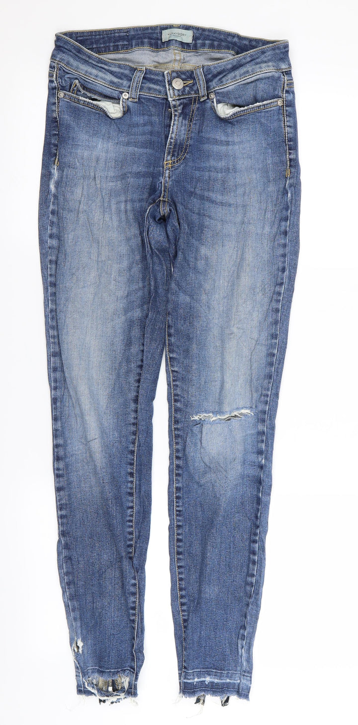 hunk dory Womens Blue   Skinny Jeans Size 26 in L30 in - RIPPED JEANS