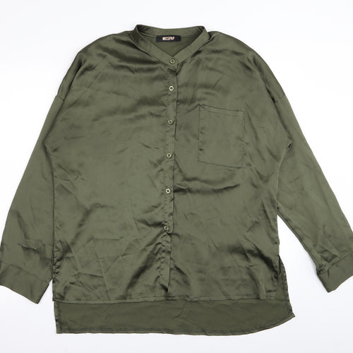 Misspap Womens Green   Basic Button-Up Size 12