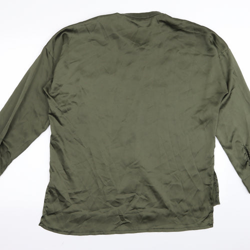 Misspap Womens Green   Basic Button-Up Size 12