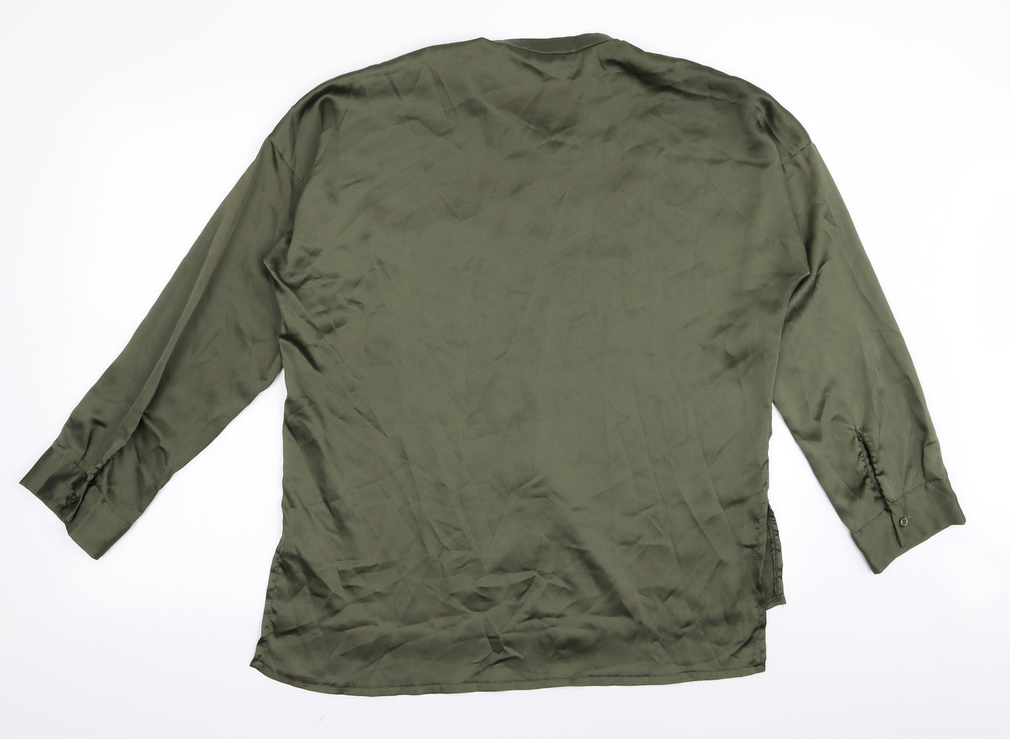 Misspap Womens Green   Basic Button-Up Size 12