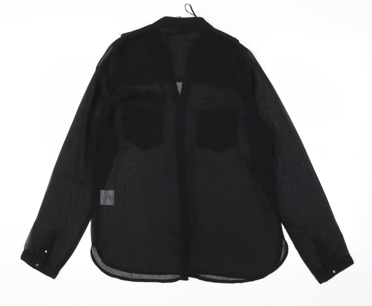 Influence Womens Black   Basic Button-Up Size 10
