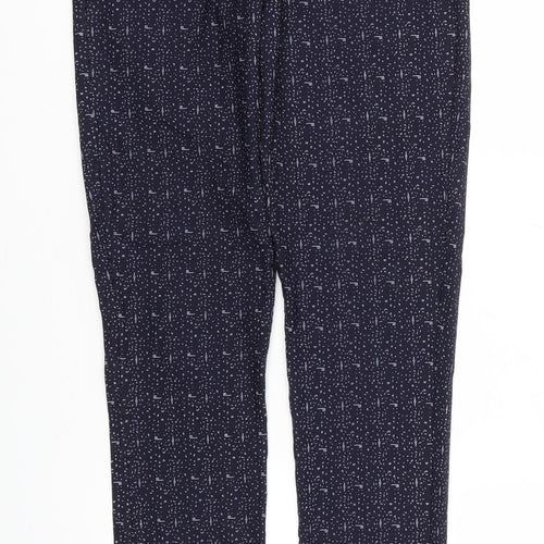 Huaxin Fashion Womens Blue Argyle/Diamond  Trousers  Size L L29 in