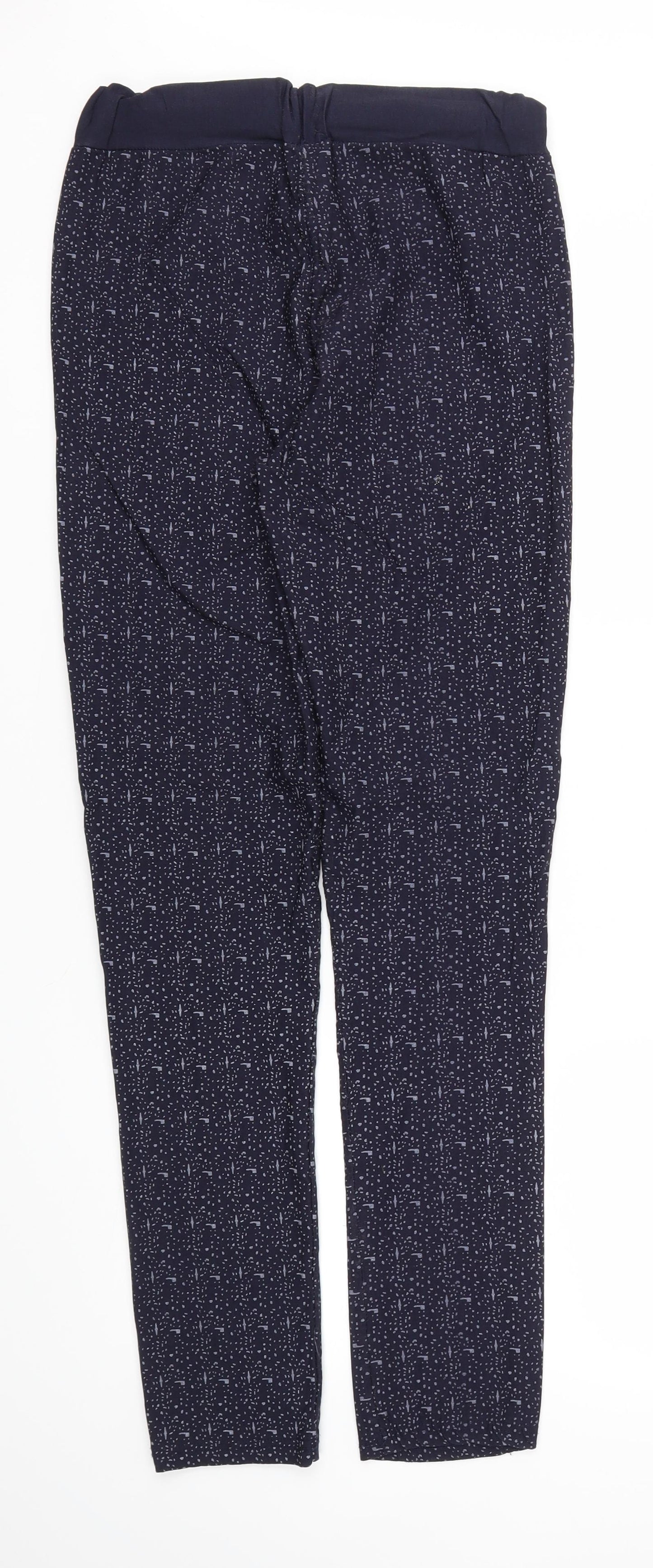 Huaxin Fashion Womens Blue Argyle/Diamond  Trousers  Size L L29 in