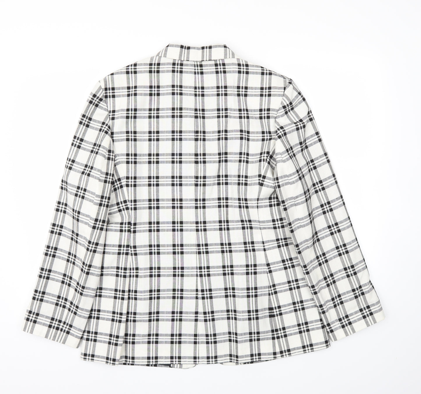 OPUS Womens Black Check  Jacket Blazer Size 14
