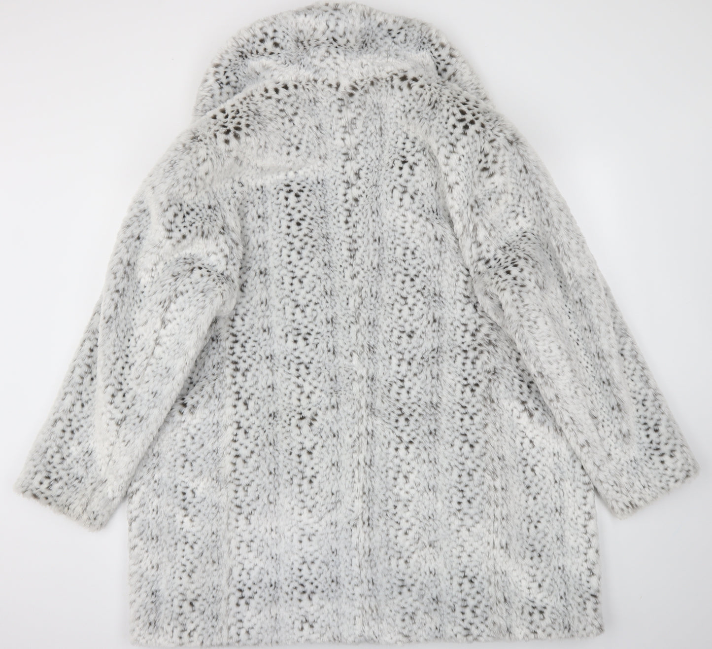 TU Womens Grey Animal Print  Jacket Coat Size 22