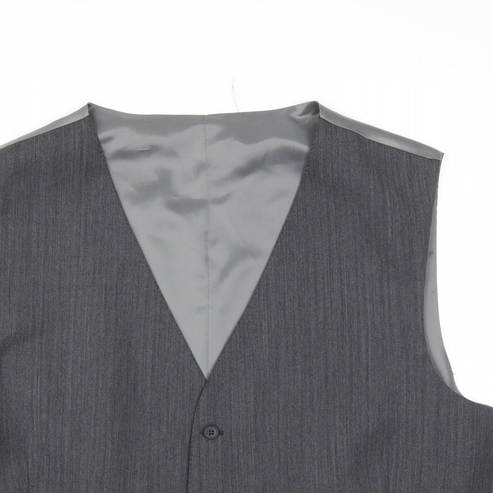 British Tailor Mens Grey   Jacket Suit Waistcoat Size 56