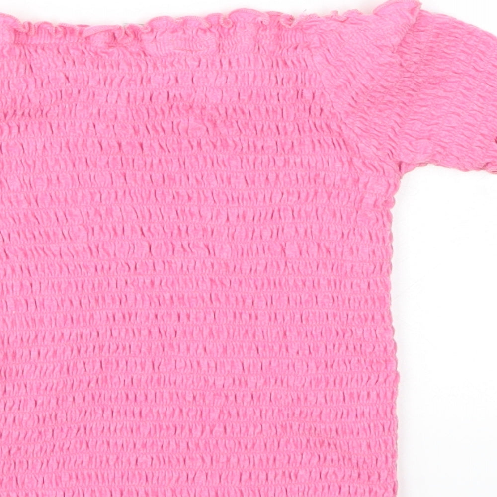 Primark Girls Pink   Basic T-Shirt Size 9-10 Years